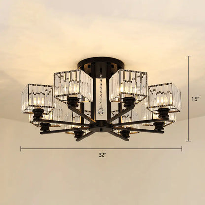 DecorBites™ DecorBites™ Contemporary Crystal Ceiling Lamp with Prismatic K9 Crystals