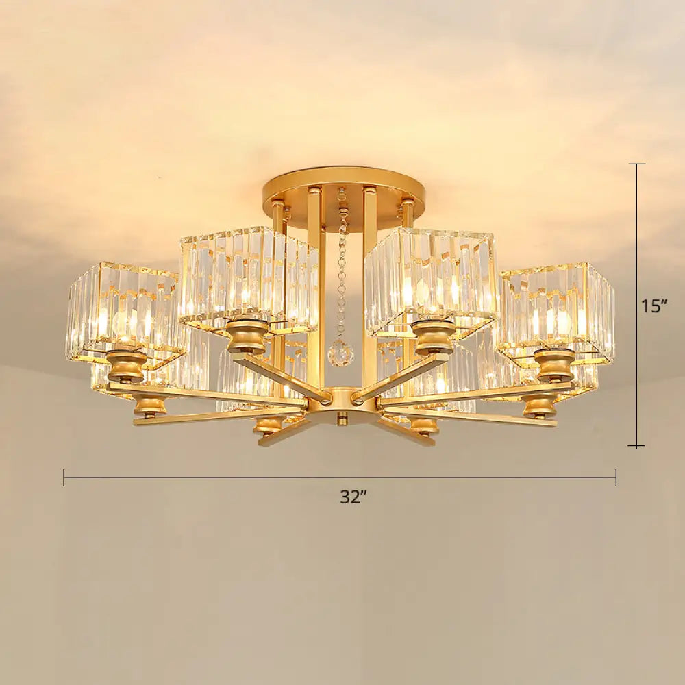 DecorBites™ DecorBites™ Contemporary Crystal Ceiling Lamp with Prismatic K9 Crystals