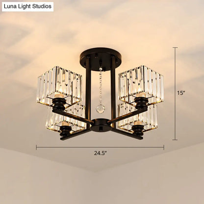 DecorBites™ DecorBites™ Contemporary Crystal Ceiling Lamp with Prismatic K9 Crystals