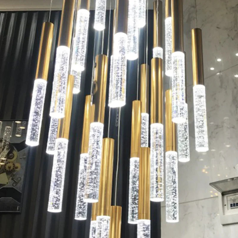 Contemporary Crystal Chandelier for Large Staircase - Chandelier