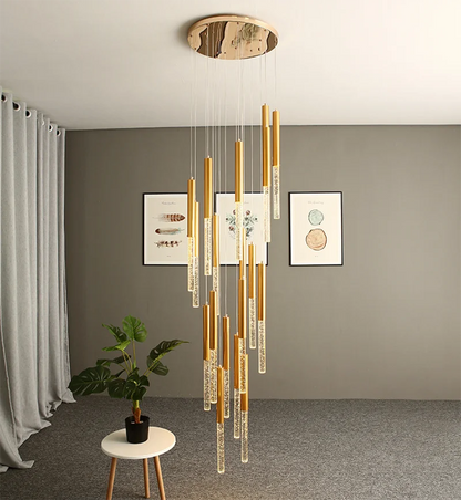 Contemporary Crystal Chandelier for Large Staircase - Chandelier