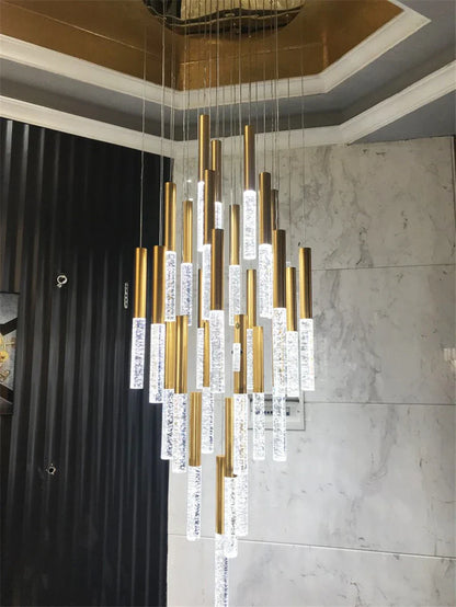 Contemporary Crystal Chandelier for Large Staircase - Chandelier