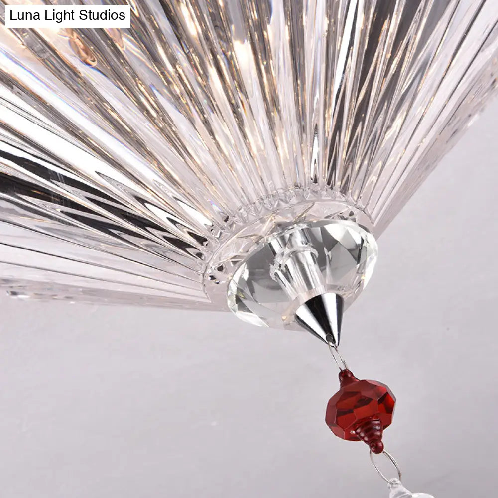 Lámpara de techo empotrada DecorBites™ de cristal contemporáneo - Forma cónica, 3/4 luces, iluminación empotrada transparente