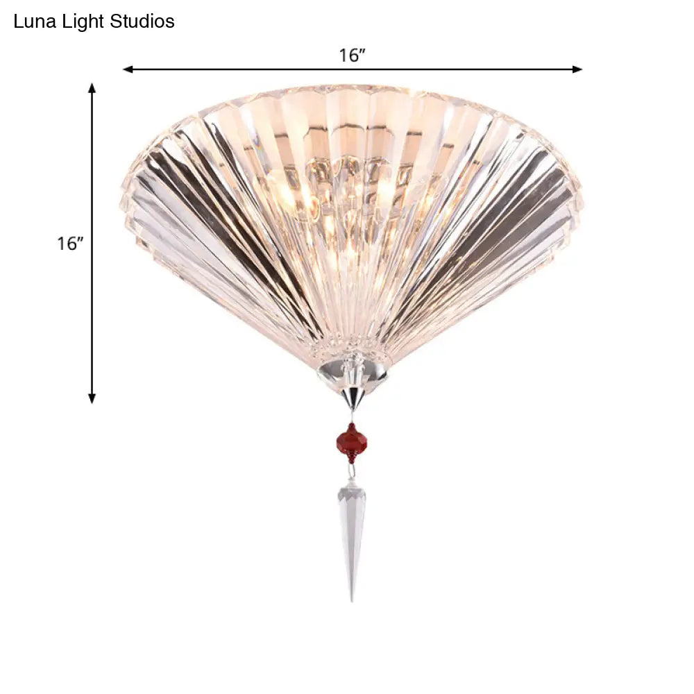 Lámpara de techo empotrada DecorBites™ de cristal contemporáneo - Forma cónica, 3/4 luces, iluminación empotrada transparente