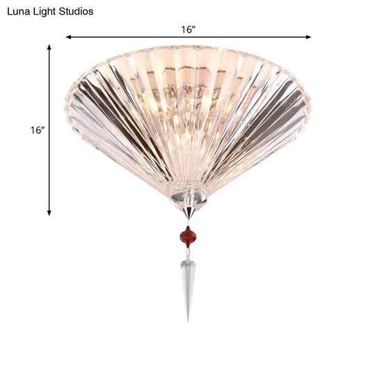 Lámpara de techo empotrada DecorBites™ de cristal contemporáneo - Forma cónica, 3/4 luces, iluminación empotrada transparente