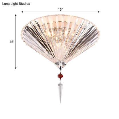 Lámpara de techo empotrada DecorBites™ de cristal contemporáneo - Forma cónica, 3/4 luces, iluminación empotrada transparente