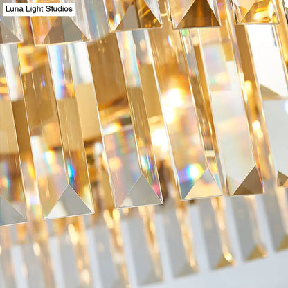 Lámpara colgante contemporánea de cristal - Araña dorada de 12/16 luces