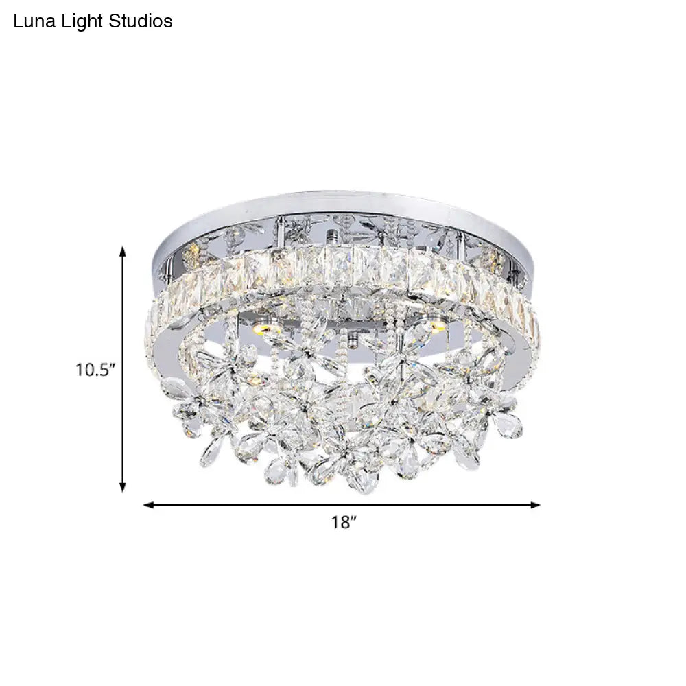 Lámpara de techo LED de cristal contemporánea DecorBites™ - Montaje empotrado cromado en 3 tamaños