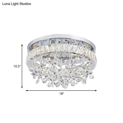 Lámpara de techo LED de cristal contemporánea DecorBites™ - Montaje empotrado cromado en 3 tamaños