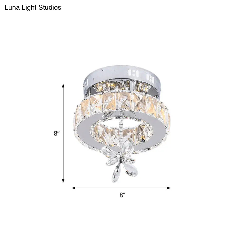 Lámpara de techo LED de cristal contemporánea DecorBites™ - Montaje empotrado cromado en 3 tamaños
