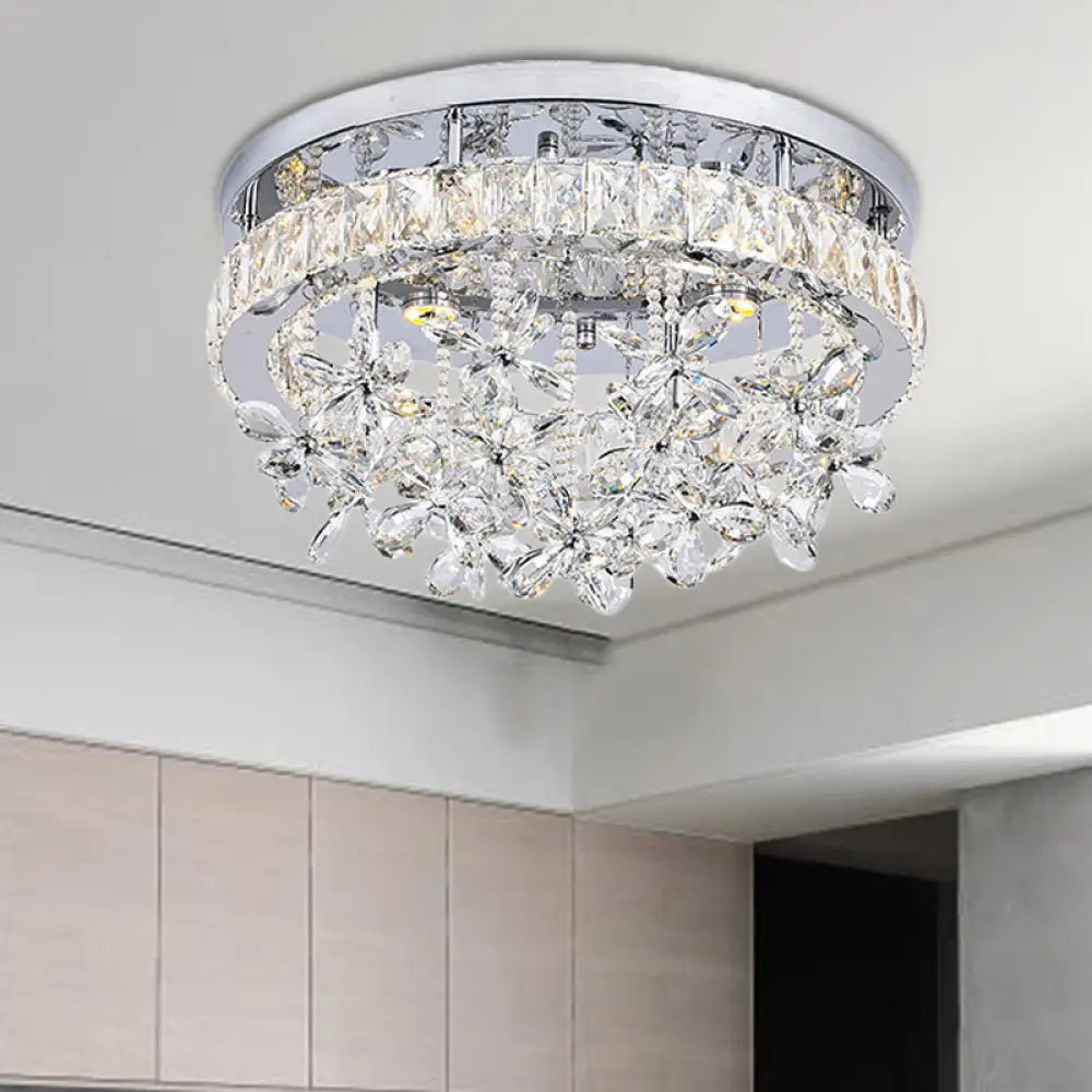 Lámpara de techo LED de cristal contemporánea DecorBites™ - Montaje empotrado cromado en 3 tamaños