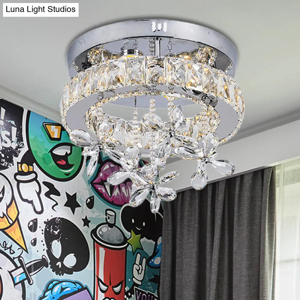 Lámpara de techo LED de cristal contemporánea DecorBites™ - Montaje empotrado cromado en 3 tamaños