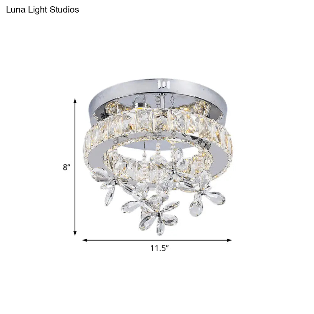 Lámpara de techo LED de cristal contemporánea DecorBites™ - Montaje empotrado cromado en 3 tamaños