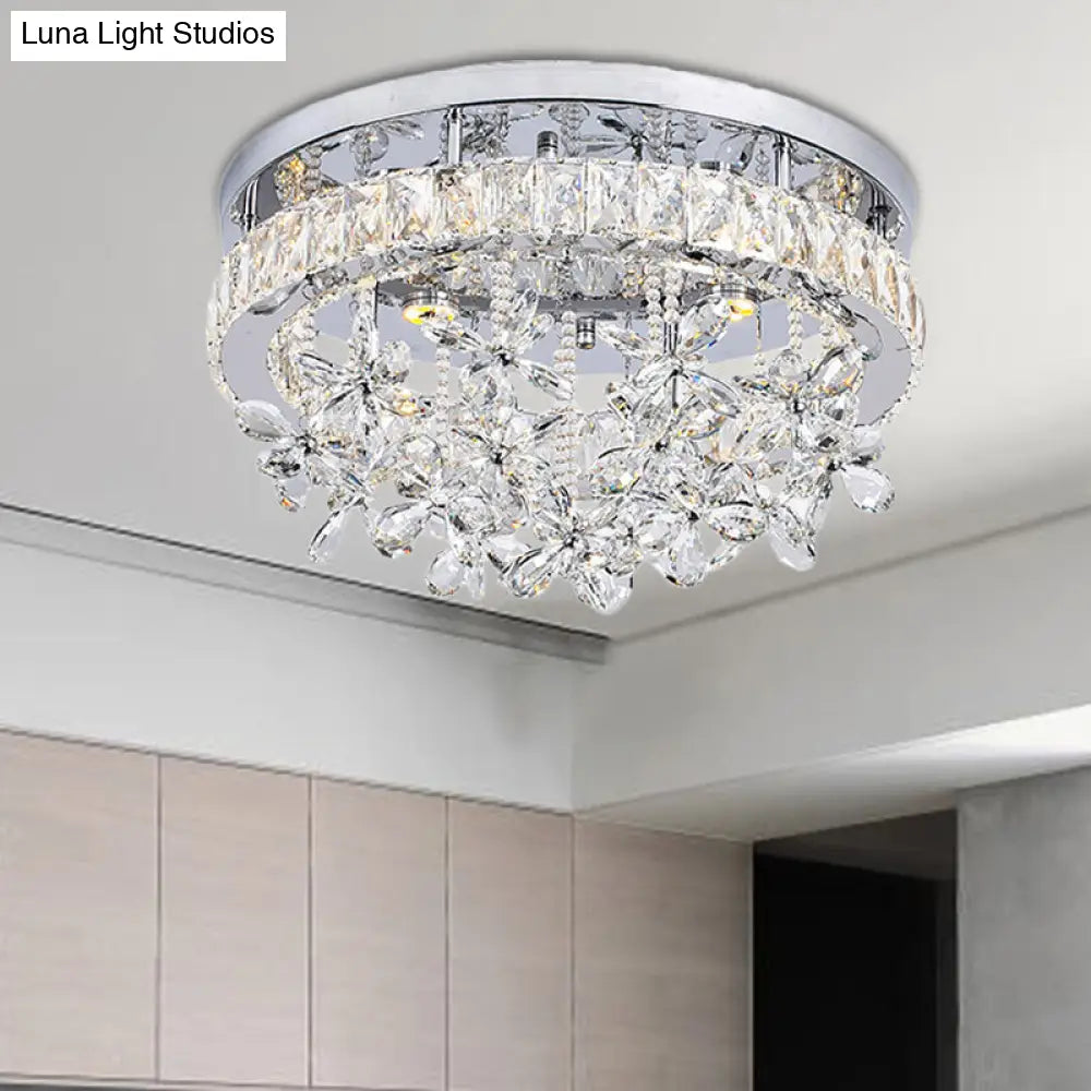Lámpara de techo LED de cristal contemporánea DecorBites™ - Montaje empotrado cromado en 3 tamaños