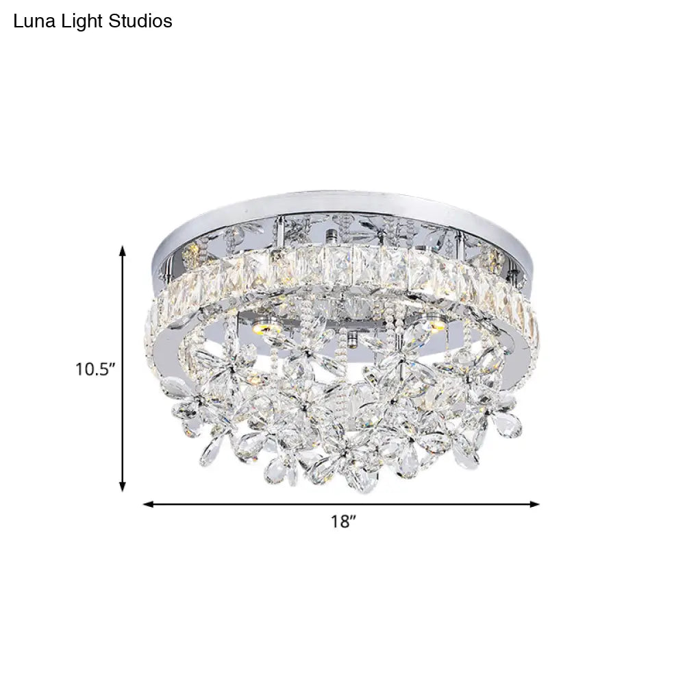 Lámpara de techo LED de cristal contemporánea DecorBites™ - Montaje empotrado cromado en 3 tamaños