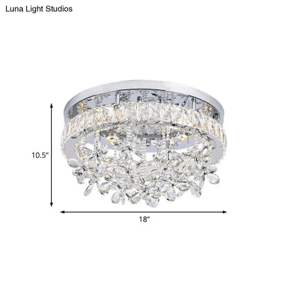 Lámpara de techo LED de cristal contemporánea DecorBites™ - Montaje empotrado cromado en 3 tamaños