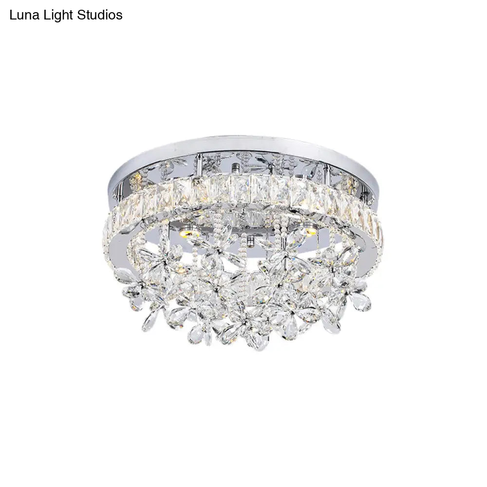 Lámpara de techo LED de cristal contemporánea DecorBites™ - Montaje empotrado cromado en 3 tamaños