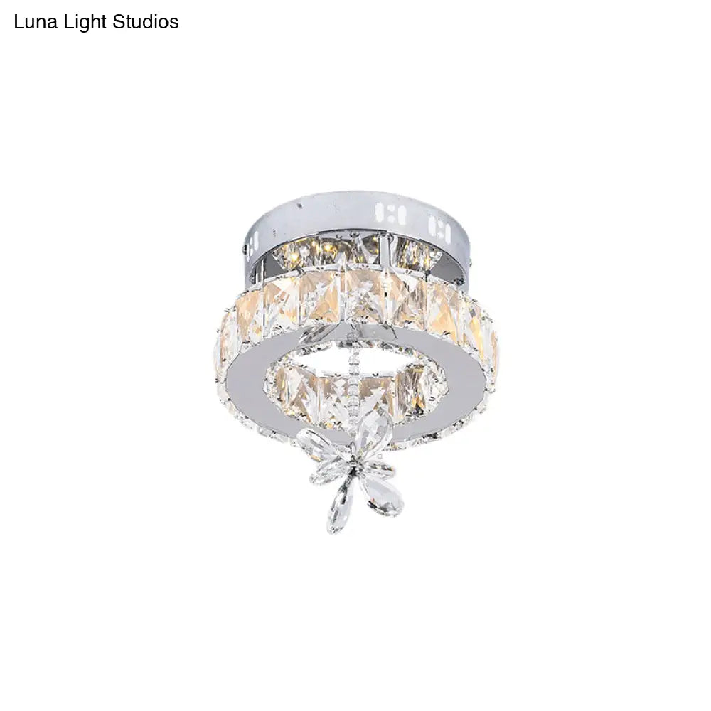 Lámpara de techo LED de cristal contemporánea DecorBites™ - Montaje empotrado cromado en 3 tamaños