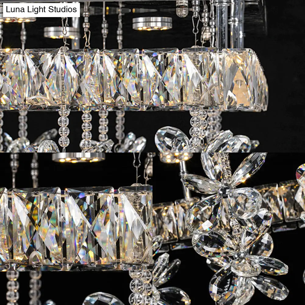 Lámpara de techo LED de cristal contemporánea DecorBites™ - Montaje empotrado cromado en 3 tamaños