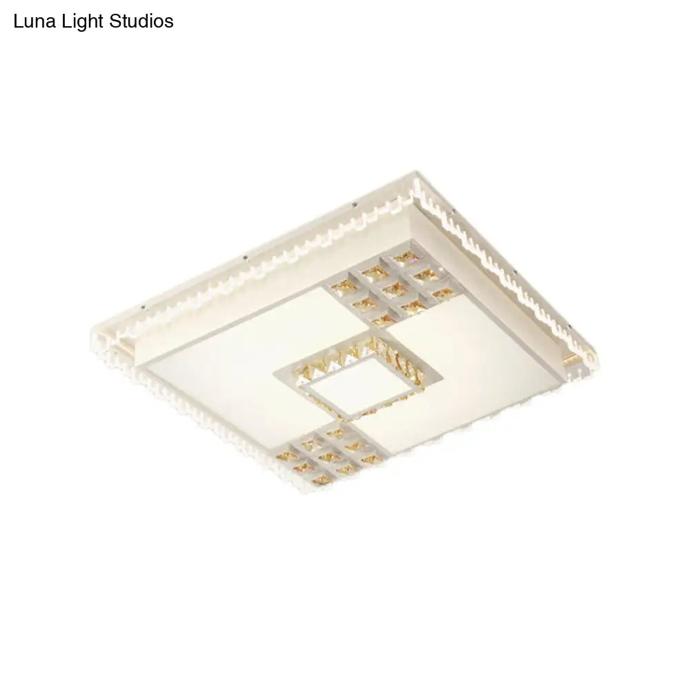 Lámpara de techo LED de cristal contemporánea DecorBites™ para sala de estar - Montaje empotrado blanco