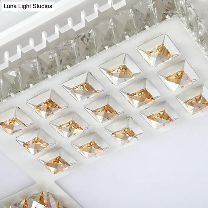 Lámpara de techo LED de cristal contemporánea DecorBites™ para sala de estar - Montaje empotrado blanco