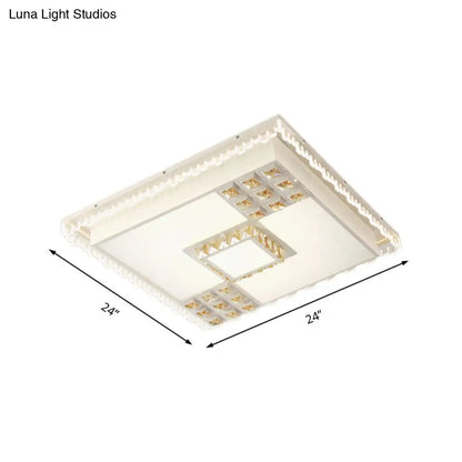 Lámpara de techo LED de cristal contemporánea DecorBites™ para sala de estar - Montaje empotrado blanco