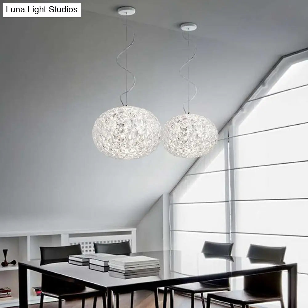 Contemporary Crystal LED Ceiling Light for Dining Room