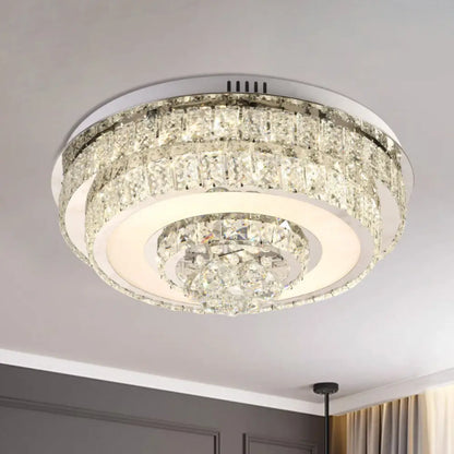 DecorBites™ DecorBites™ Contemporary Crystal LED Flush Mount Ceiling Light with Clear Drops for Bedroom