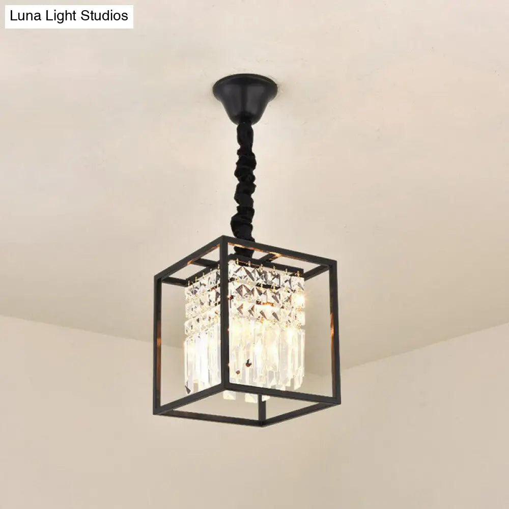 DecorBites™ DecorBites™ Contemporary Crystal Strands Ceiling Light Fixture - Terrace Semi Flush Mount Chandelier