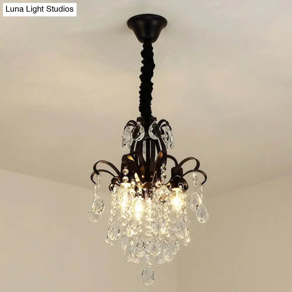 DecorBites™ DecorBites™ Contemporary Crystal Strands Ceiling Light Fixture - Terrace Semi Flush Mount Chandelier