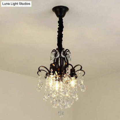 DecorBites™ DecorBites™ Contemporary Crystal Strands Ceiling Light Fixture - Terrace Semi Flush Mount Chandelier