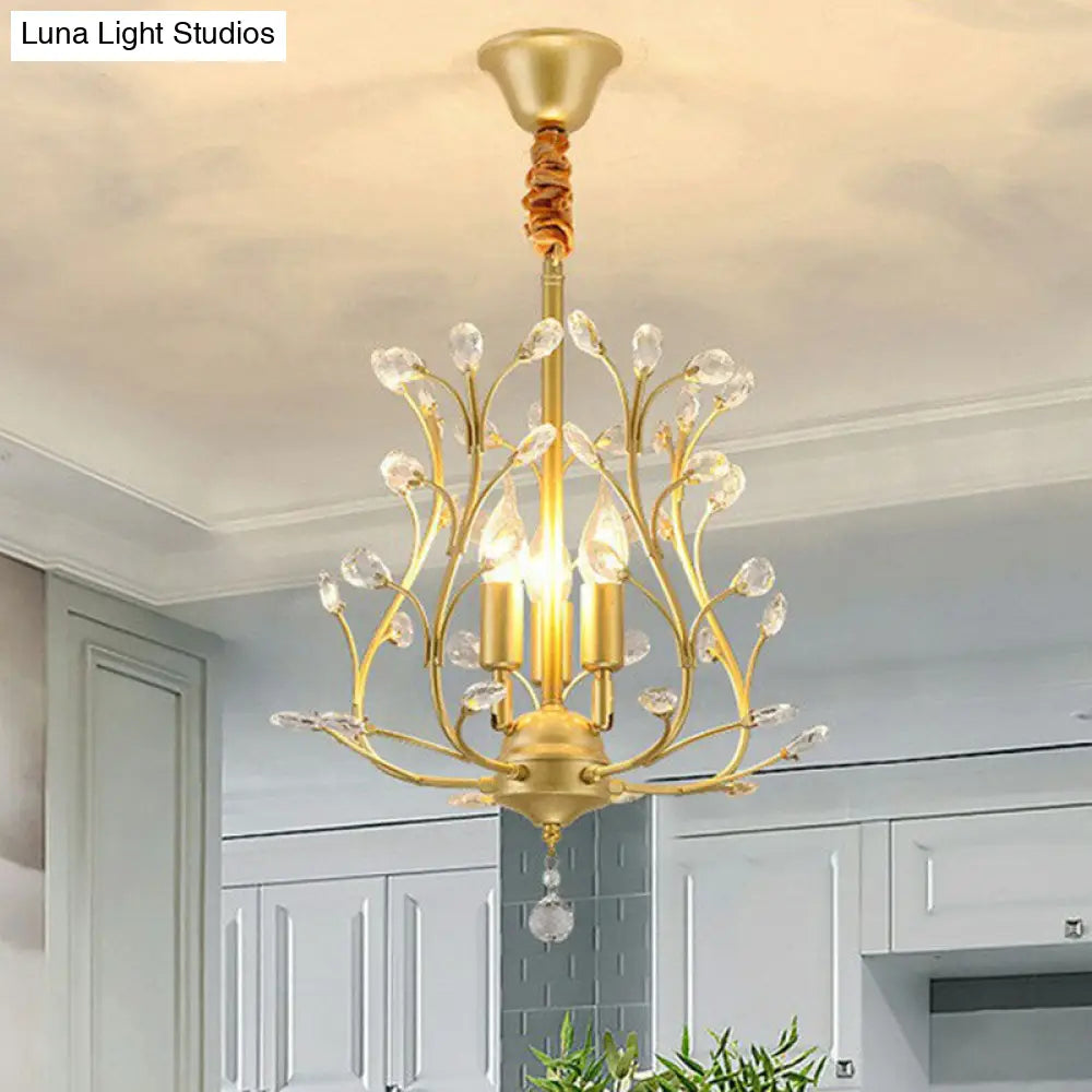 DecorBites™ DecorBites™ Contemporary Crystal Strands Ceiling Light Fixture - Terrace Semi Flush Mount Chandelier