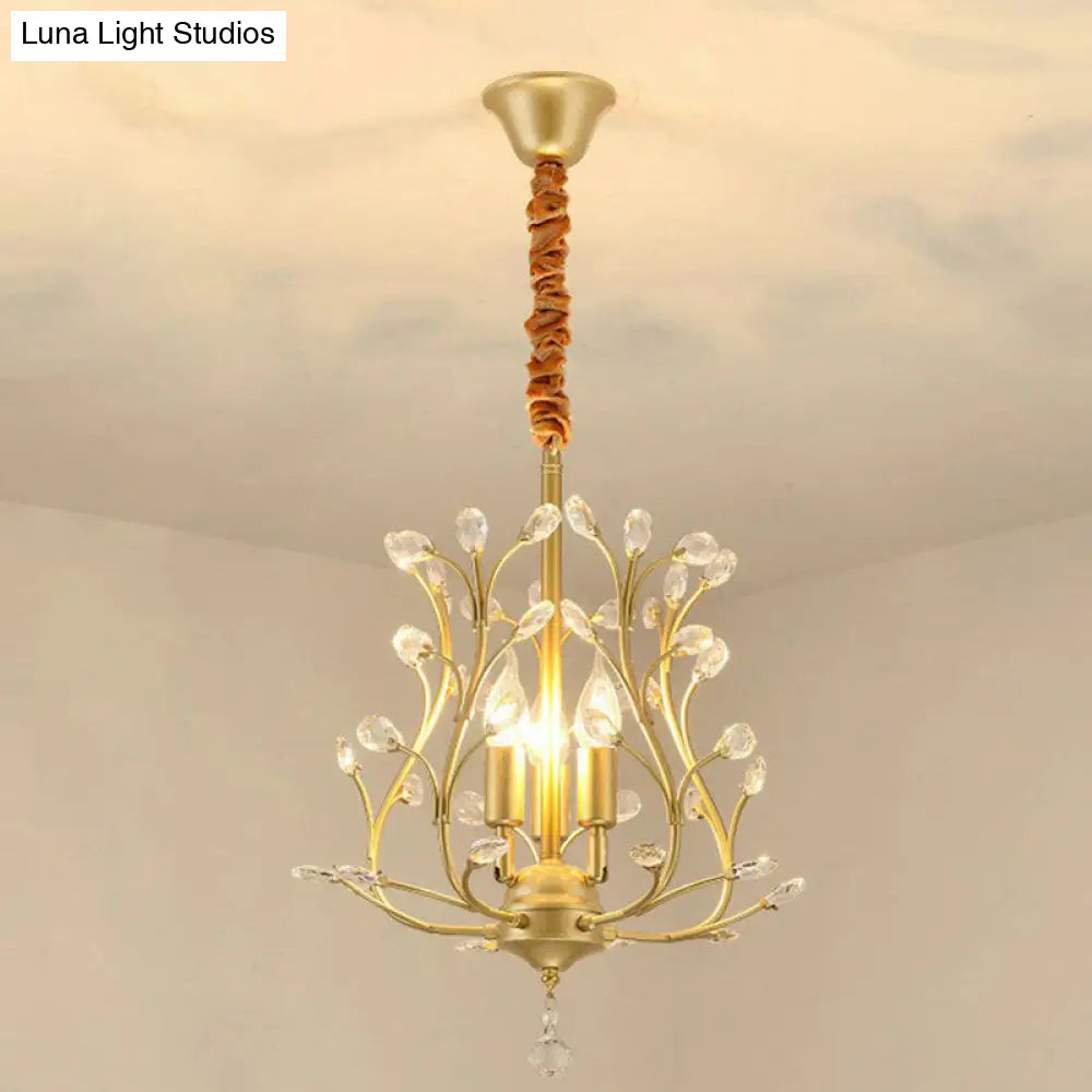 DecorBites™ DecorBites™ Contemporary Crystal Strands Ceiling Light Fixture - Terrace Semi Flush Mount Chandelier