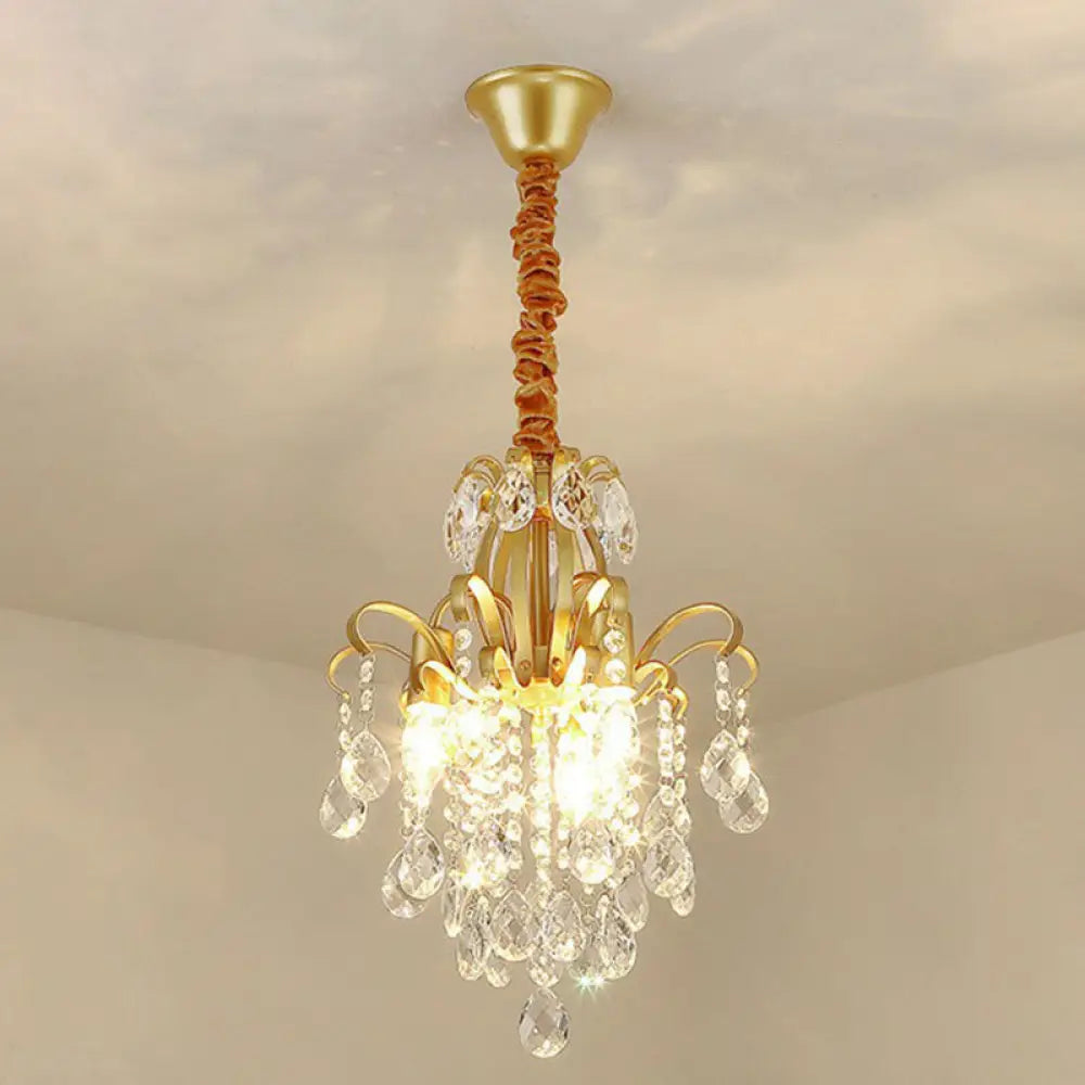 DecorBites™ DecorBites™ Contemporary Crystal Strands Ceiling Light Fixture - Terrace Semi Flush Mount Chandelier