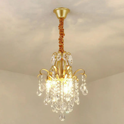 DecorBites™ DecorBites™ Contemporary Crystal Strands Ceiling Light Fixture - Terrace Semi Flush Mount Chandelier