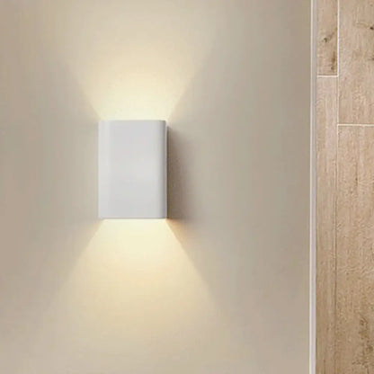 DecorBites™ DecorBites™ Contemporary Cuboid Metal LED Wall Sconce - Bronze/Gold/White Light for Living Room