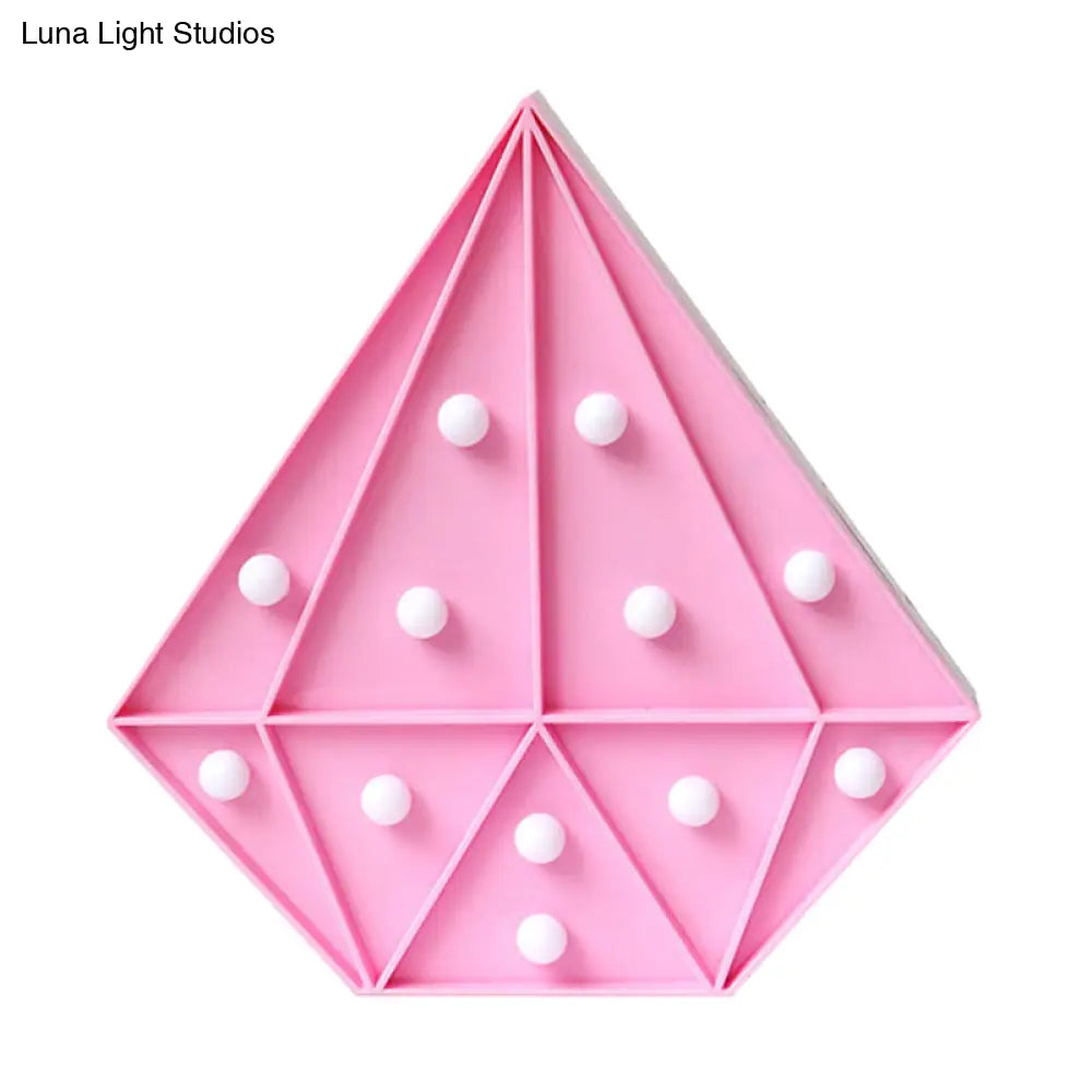 Lámpara de pared LED contemporánea con forma de diamante - Funciona con pilas