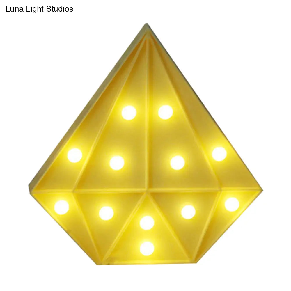 Lámpara de pared LED contemporánea con forma de diamante - Funciona con pilas