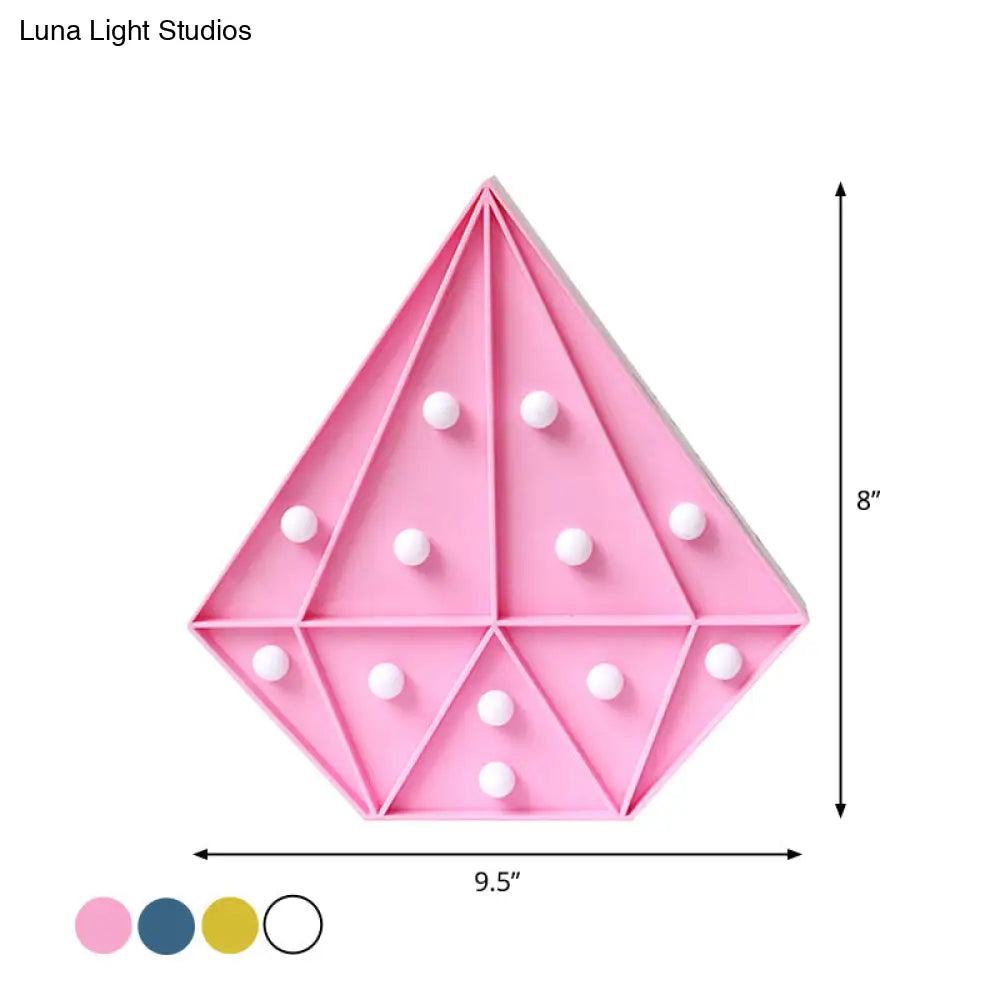 Lámpara de pared LED contemporánea con forma de diamante - Funciona con pilas
