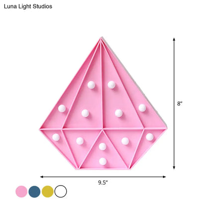 Lámpara de pared LED contemporánea con forma de diamante - Funciona con pilas