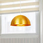 Contemporary Dome Shade Pendant Light - Ruffle Single Head Metal Pendant, Red/Yellow/Blue - Available in 12"/16"/19.5" Width