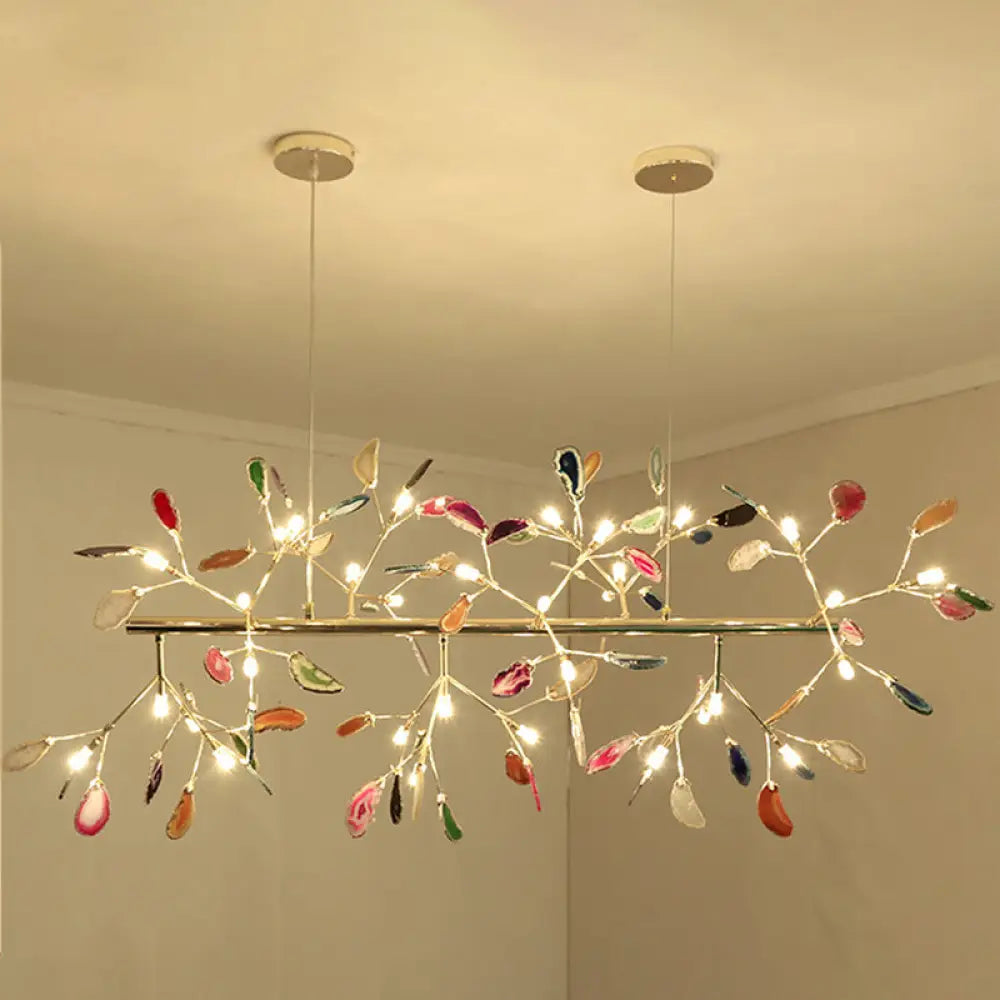 Lámpara colgante contemporánea Firefly de metal DecorBites™ con dosel redondo para sala de estar - Solución de iluminación para isla