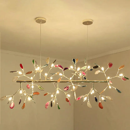 Lámpara colgante contemporánea Firefly de metal DecorBites™ con dosel redondo para sala de estar - Solución de iluminación para isla