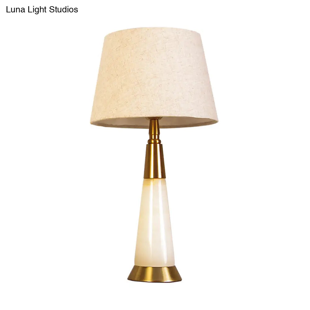 Contemporary Flared Reading Task Light with Fabric Shade - White, 1 Head