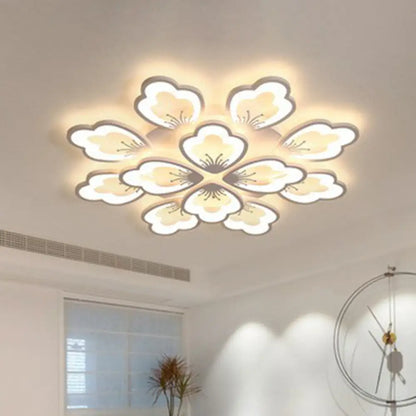 DecorBites™ DecorBites™ Contemporary Floral LED Flush Mount Ceiling Light - Acrylic Living Room Fixture