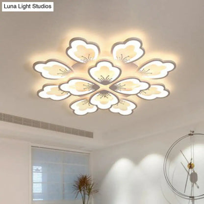 DecorBites™ DecorBites™ Contemporary Floral LED Flush Mount Ceiling Light - Acrylic Living Room Fixture