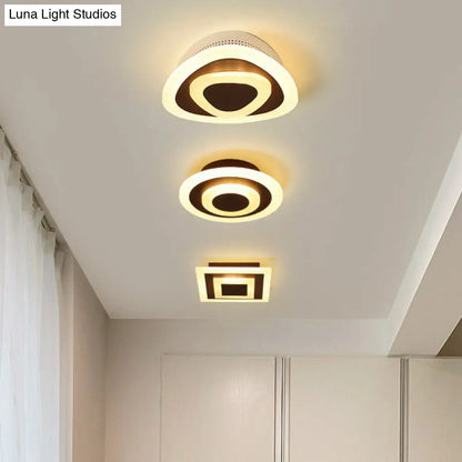 DecorBites™ DecorBites™ Contemporary Flush Ceiling Light: Geometric Acrylic LED Fixture