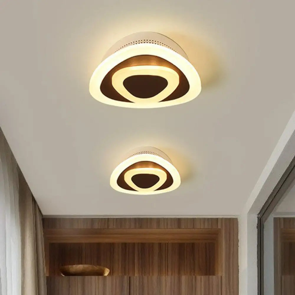 DecorBites™ DecorBites™ Contemporary Flush Ceiling Light: Geometric Acrylic LED Fixture