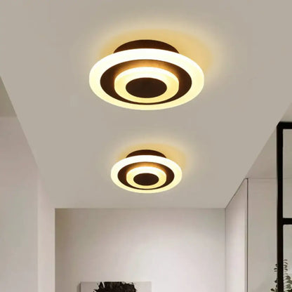 DecorBites™ DecorBites™ Contemporary Flush Ceiling Light: Geometric Acrylic LED Fixture