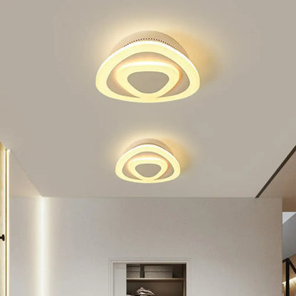 DecorBites™ DecorBites™ Contemporary Flush Ceiling Light: Geometric Acrylic LED Fixture